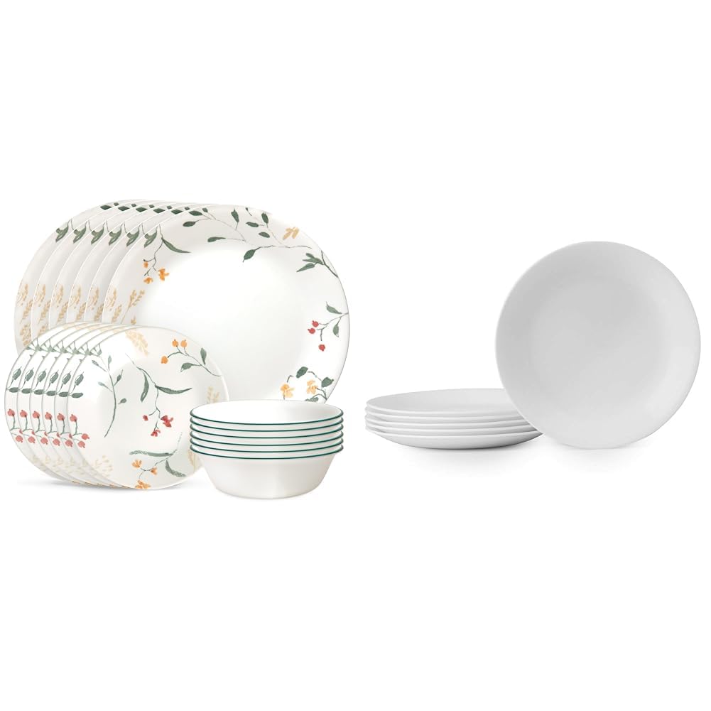 Amazon.com | Corelle Vitrelle 18 Piece Wildflower Glass Dinnerware